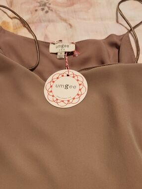 Umgee Neutral Taupe Slip Cami with Thin Straps